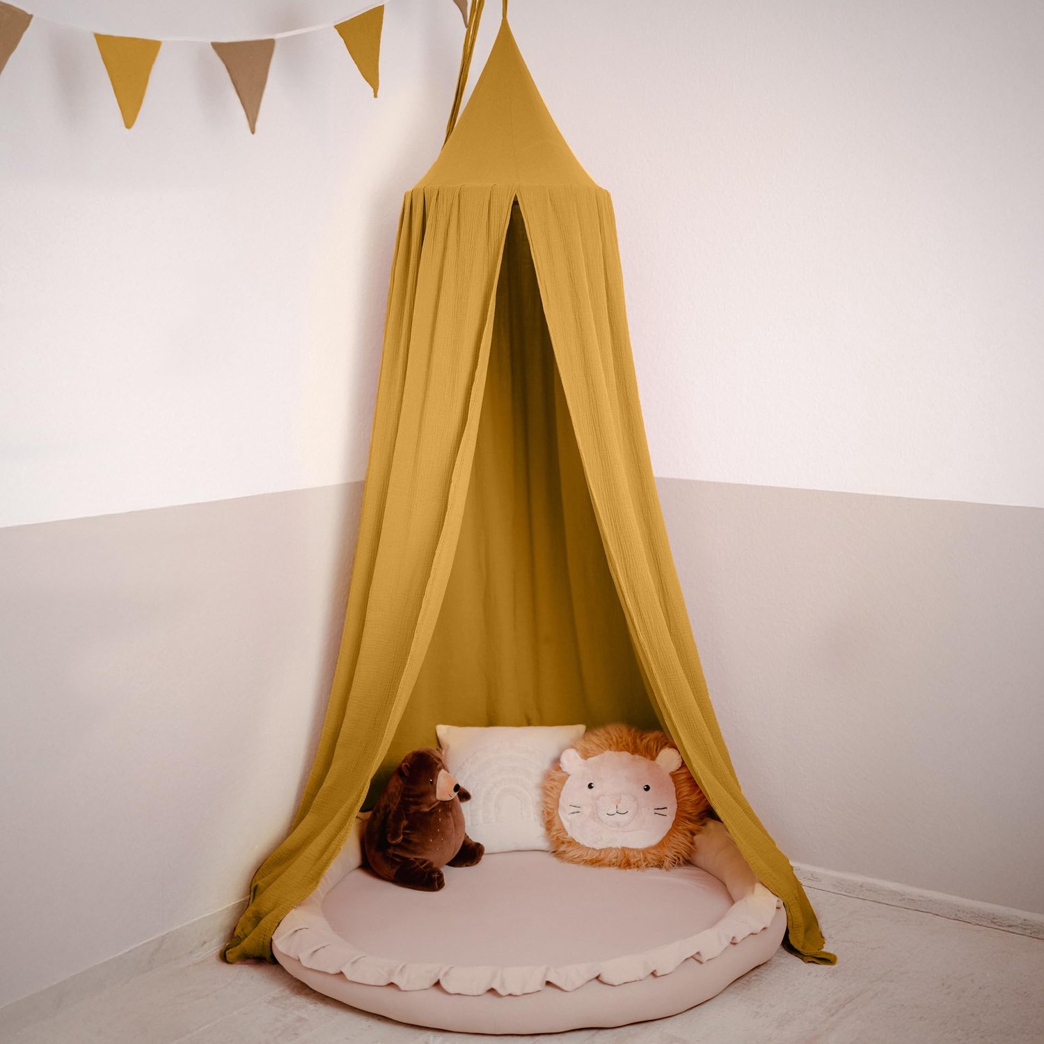 Bedgordijn Canopy voor Kinderen - 100% Katoen Muslin - Beschikbaar in 12 Kleuren