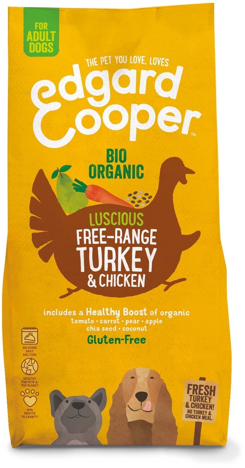 Bol.com Edgard & Cooper Adult Hondenbrokken Voor Medium Honden, Biologische Kalkoen& Kip 7Kg, Biorecept Met Vers Vlees Vol Eiwit... aanbieding