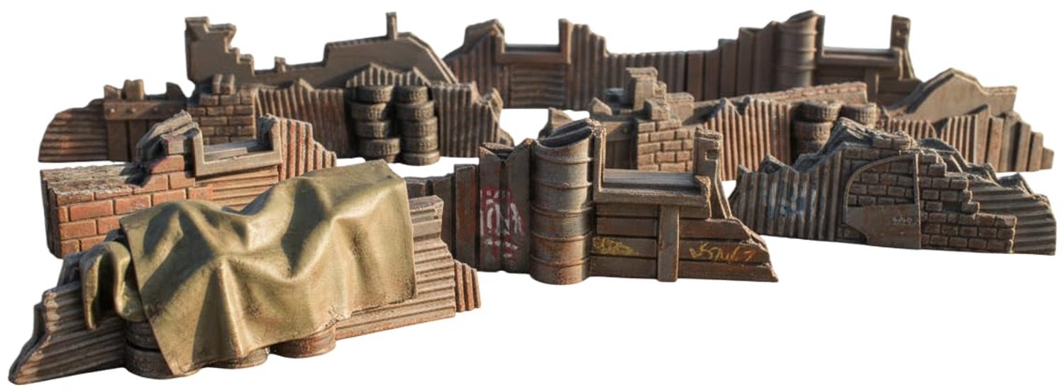 7-delige Shanty Obstakelset - Tafel en Wargame Terrain