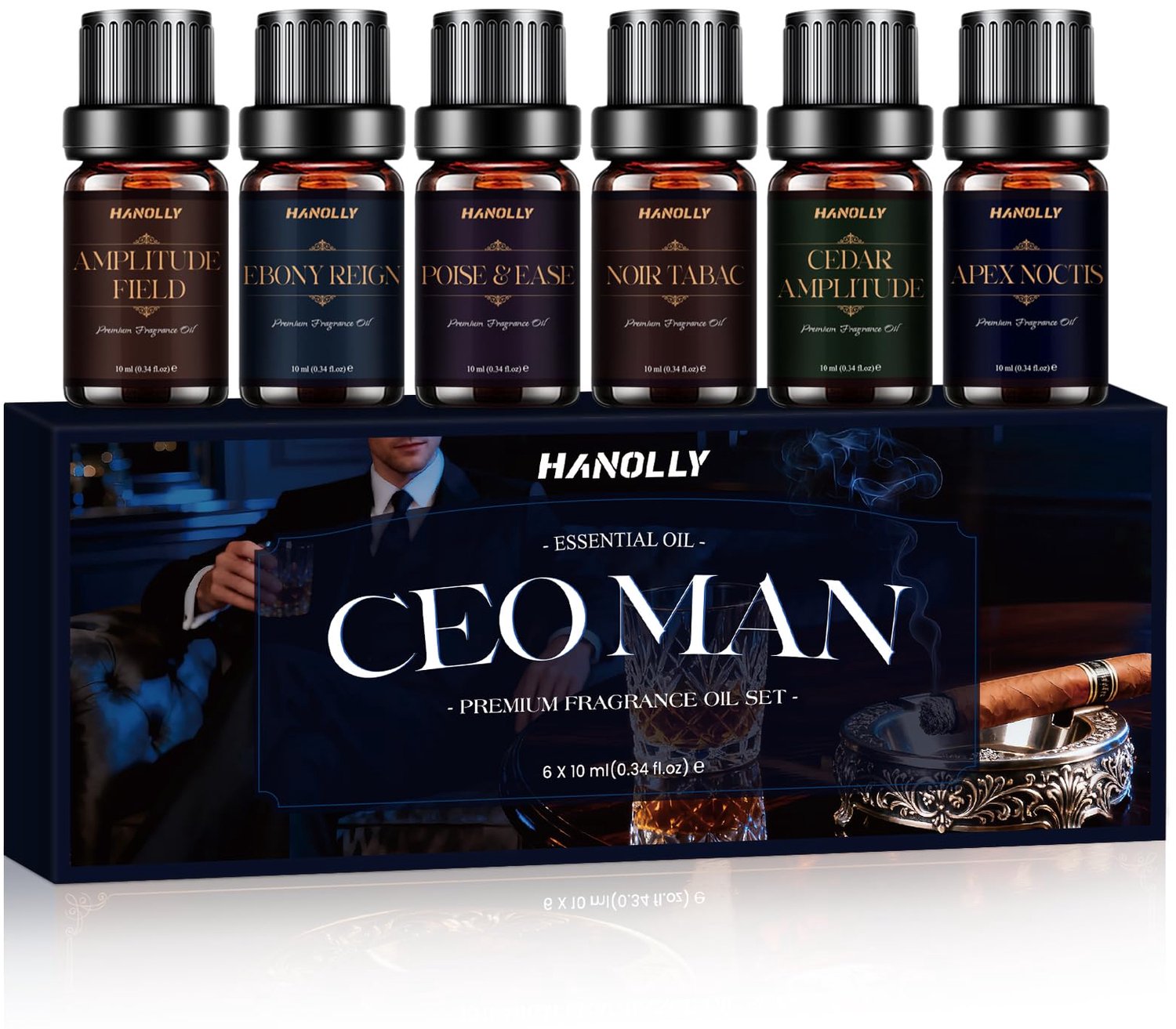 Essential Oil Set voor Mannen - 6 x 10ML