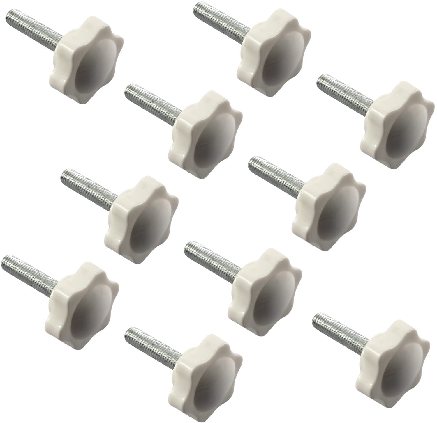 Spanschroeven 10 stuks - M8 x 35 mm - Stervormige Buitendraad 38 mm - Kunststof Kop - Corrosiebestendig - Eenvoudig te Installeren - Sterschroeven