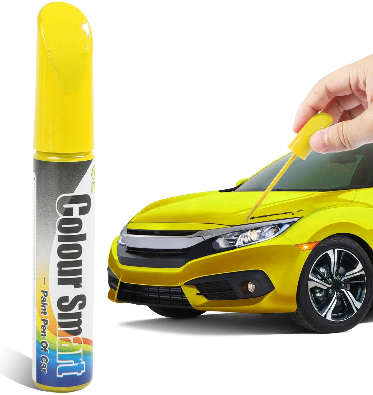 Auto Verf Pen, Krassen Verwijderaar voor Snelle Reparatie (Geel)
