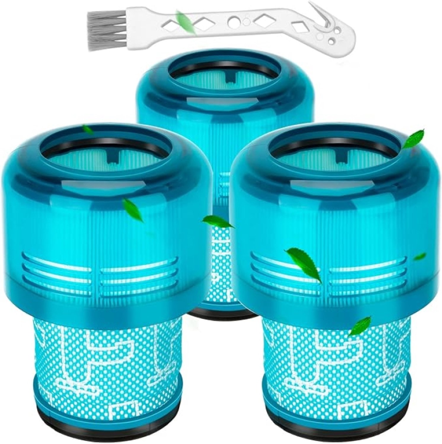 Vervangende HEPA-filters voor Dyson V11 V15 steelstofzuiger - 3 stuks met reinigingsborstel