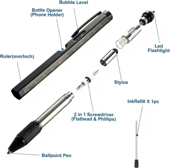 Multifunctionele Pen 9-in-1, Handige Gadget — afbeelding 4
