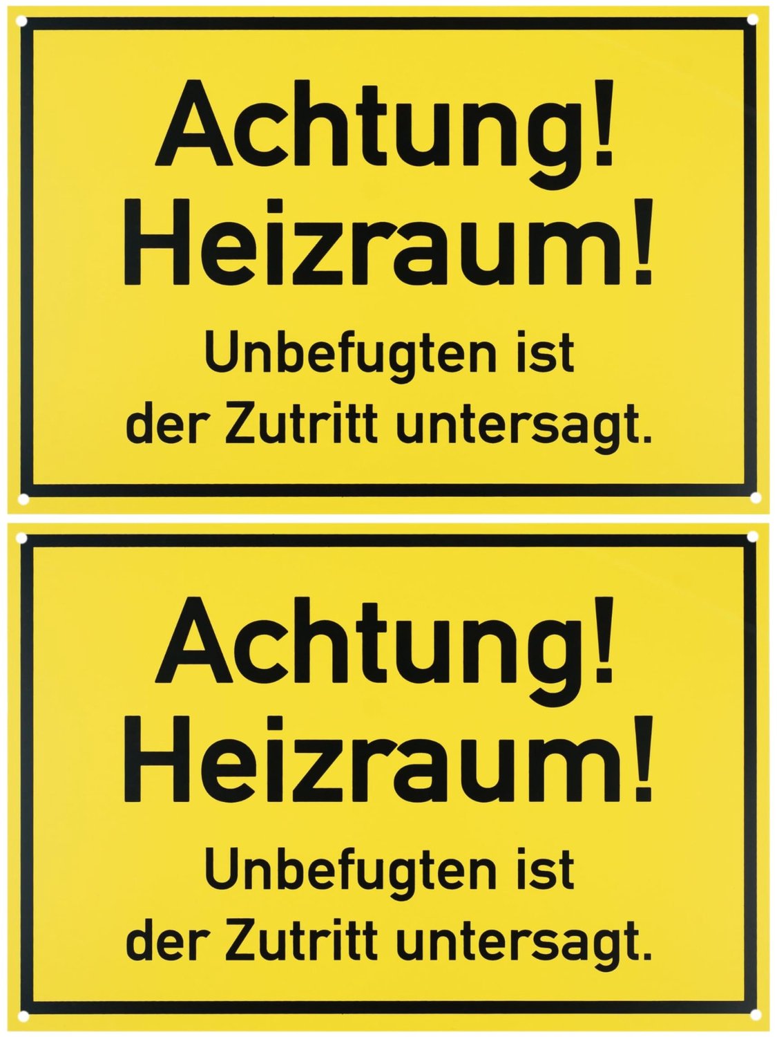 Waarschuwingsbord 'Let Op!' - 2 stuks, 30 x 20 cm PVC
