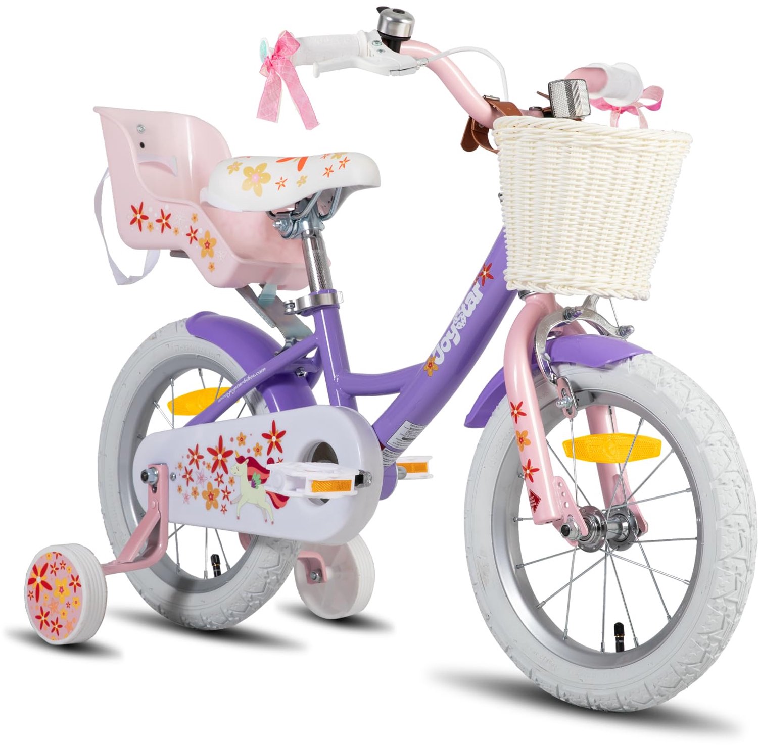 Kinderfiets voor Meisjes - 14 Inch, Licht Violet