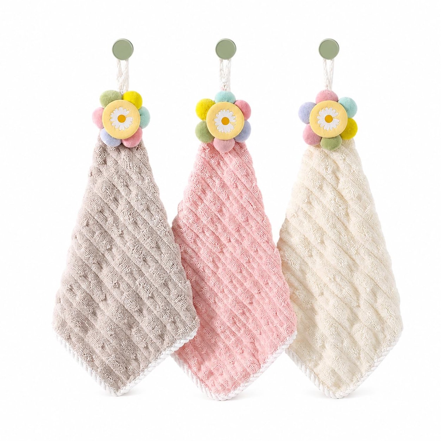 Set van 3 Microfiber Gastendoeken in Coral Fleece