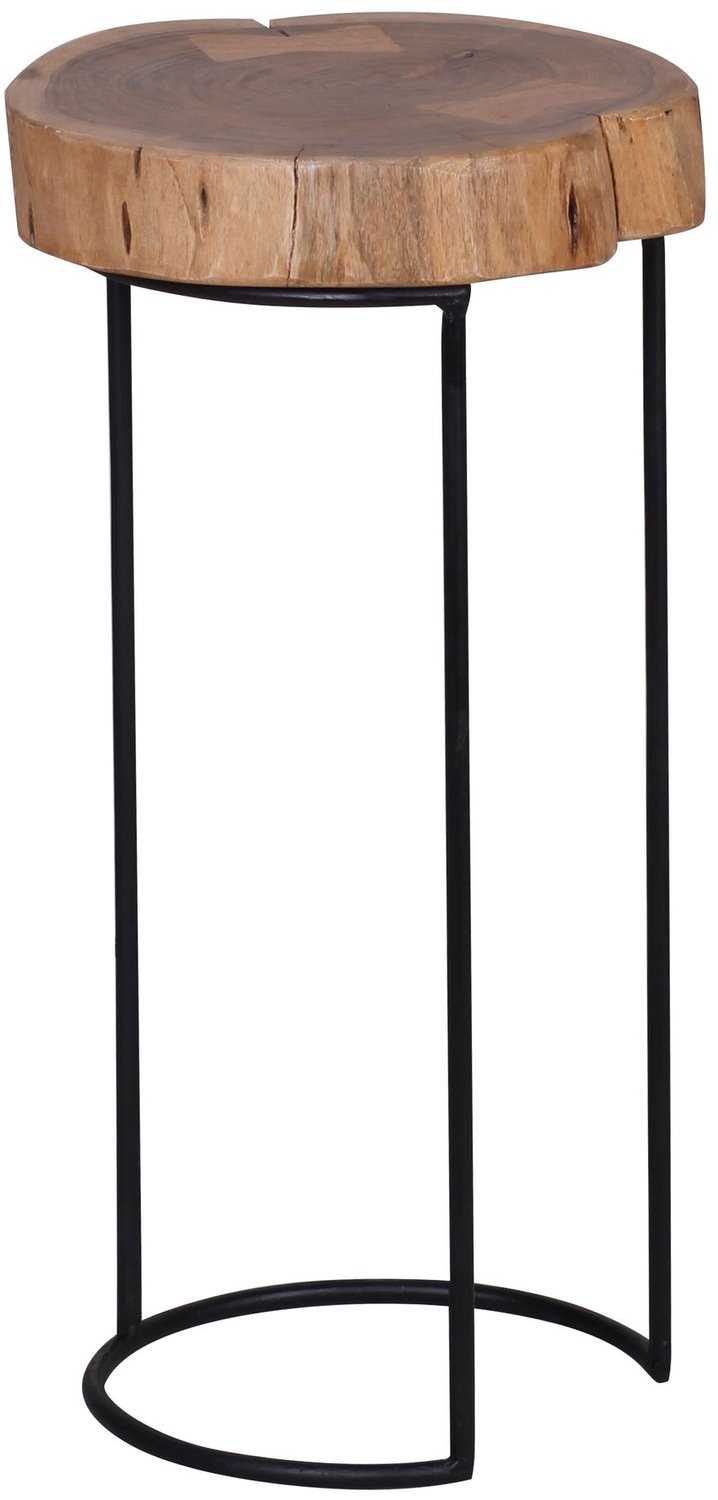 Cosmo Casa Bijzettafel - Massief acaciahout - 28 x 28 x 55 cm bruin