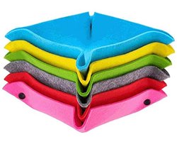Vilt Caddy Organizer - Vouwbare Opbergmand voor Bureau, Multi-Color, 6-Pack