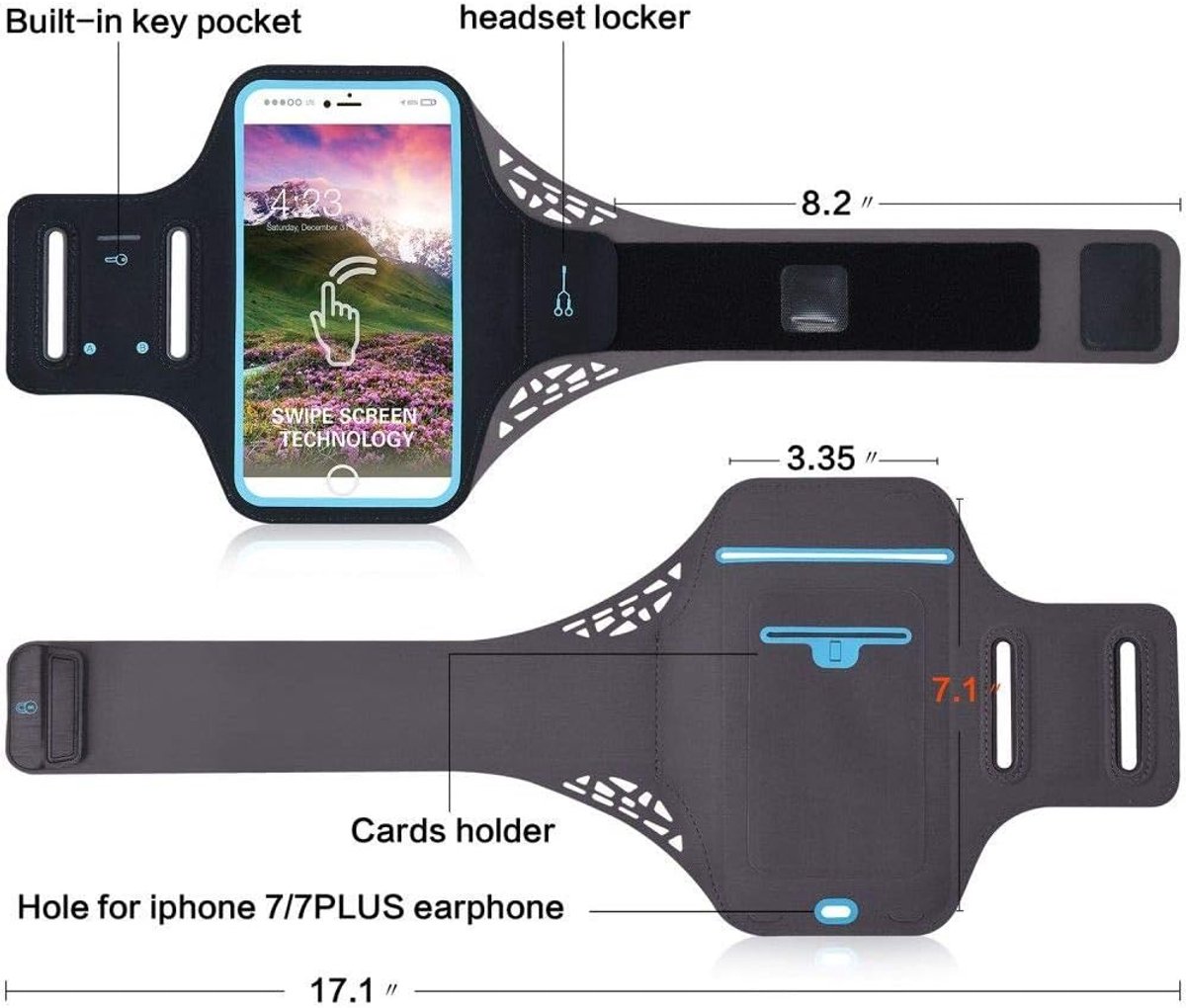 Hoes ultradunne armband sport wandelen hardlopen fitness fietsen sportschool voor Kyocera Otegaru 01 (2019) - zwart