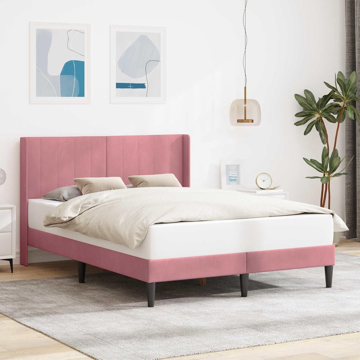 Bedframe Modern Roze 160x200 cm