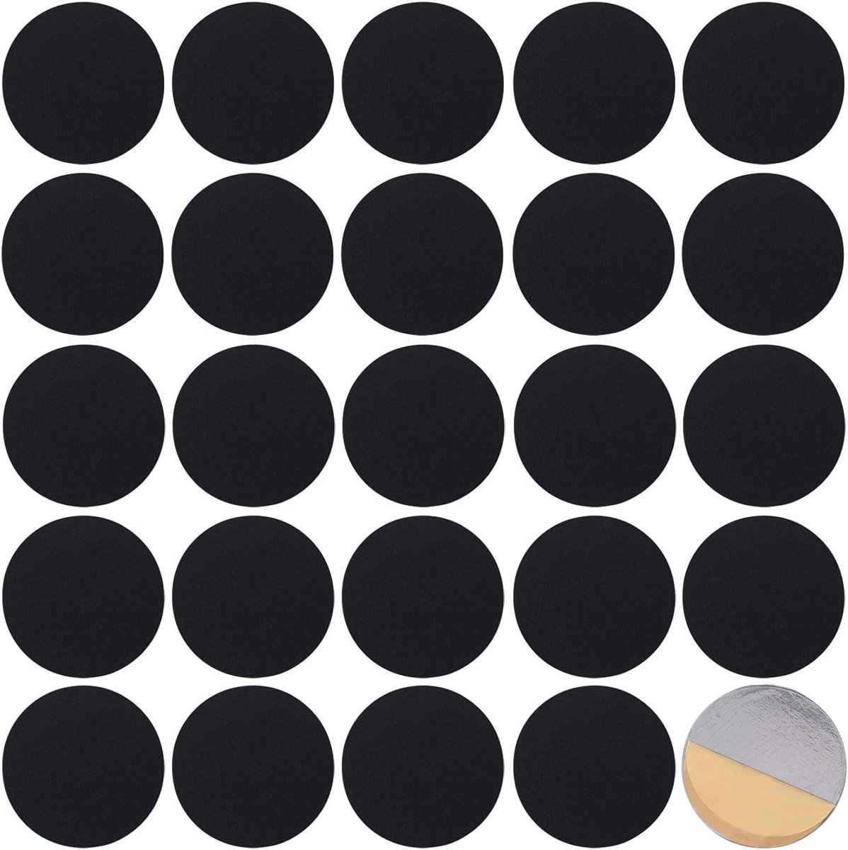 25 stuks ijzeren reparatie rozet deurslot covers zelfklevende deurslot reparatieplaten decoratieve platen voor het afdekken van beschadigde sleutelgaten (50 mm)