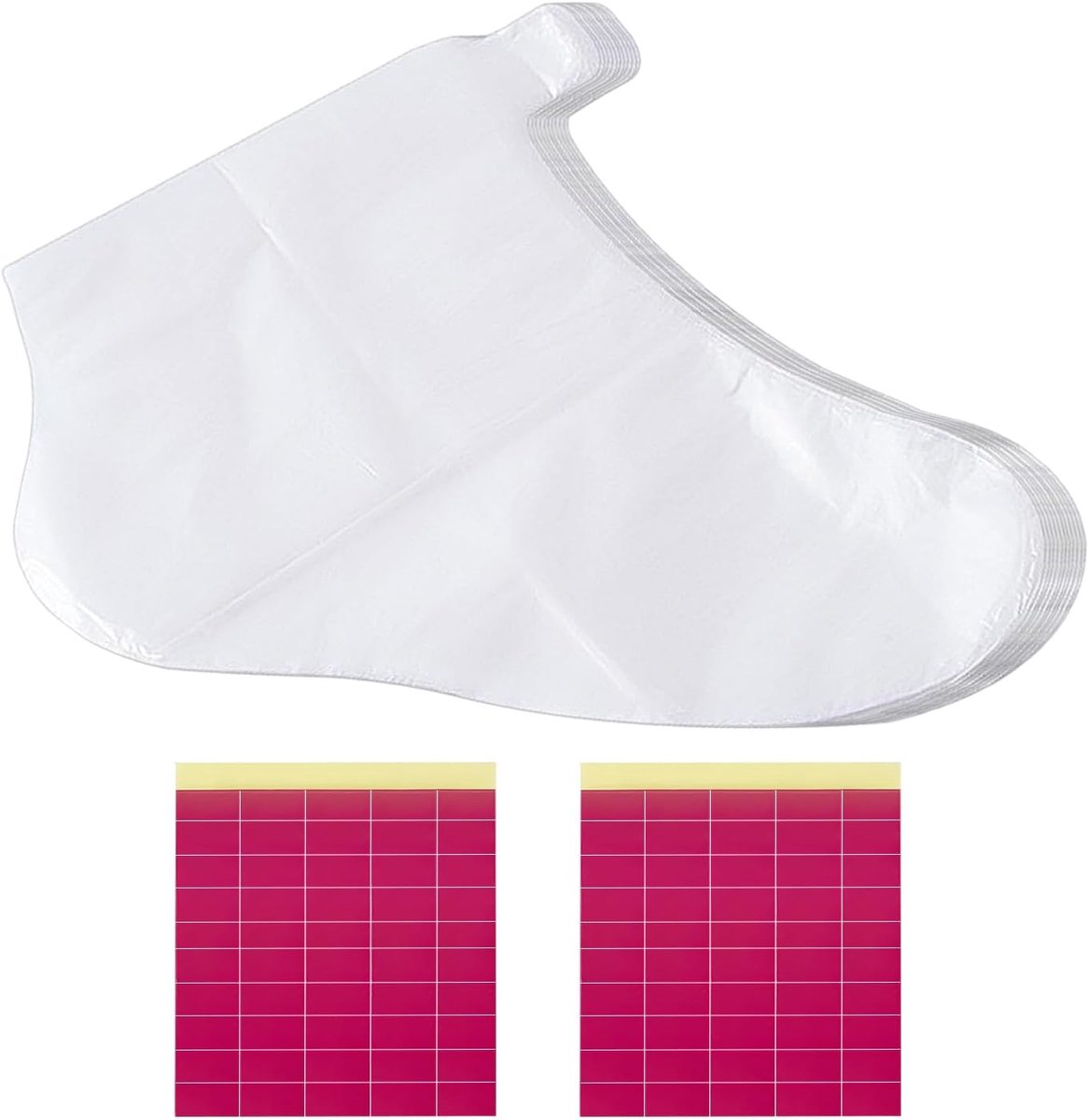100 stuks transparante, waterdichte voetafdekkingen, voetmaskers, voetschoonheid, kunststof schoenovertrekken voor warmwaterbronnen, hydrotherapie en wasbehandelingen