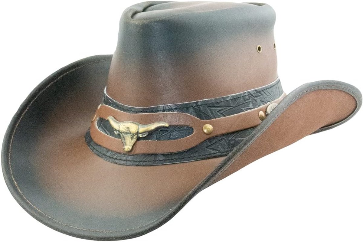 Jungle Ontario Outdoor Western leren hoed Australië cowboy lederen hoeden rijhoed uniseks