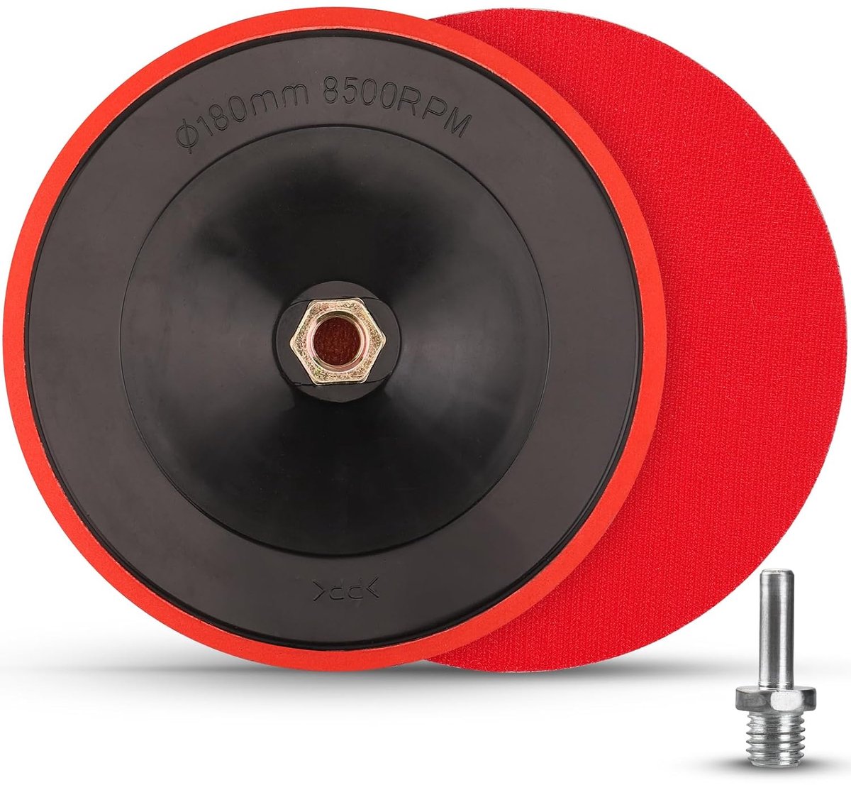 Polijstpad adapter 180 mm slijpschijf kit met M14-booradapter, slijpen polijstpad, haak en lus polijstschijf voor boormachine/haakse slijper