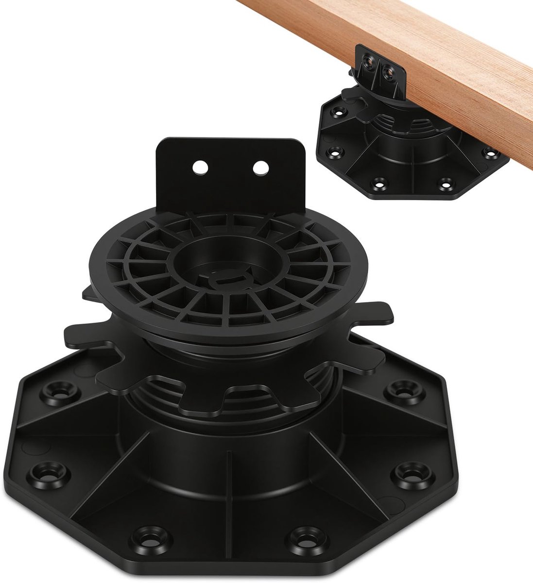 30 stuks stellagers instelbaar hellingsbereik, 40-70 mm stelpoten, terraslagers, terrasplaten voor terrasplanken onderconstructie, WPC, verstelbare poten