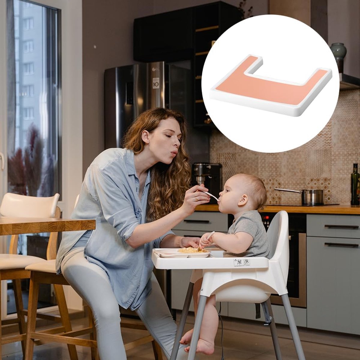 Kinderstoel placemat voor IKEA Antilop Stoel,Baby Bean Paste Hoge Stoel Tray Finger Foods Placemat voor Baby, Peuters – foto 5