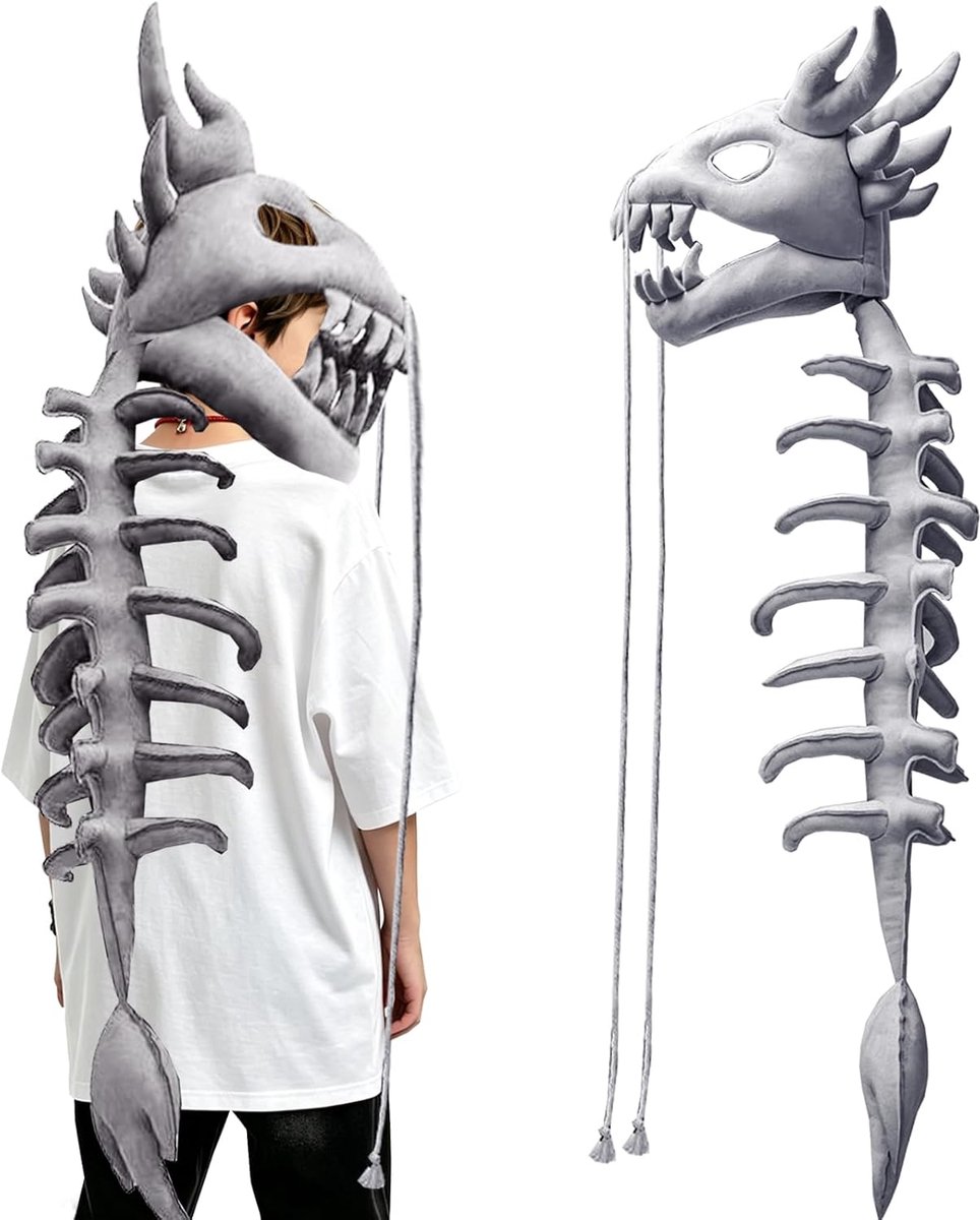 Dinosaurusskeletkostuum met realistisch design