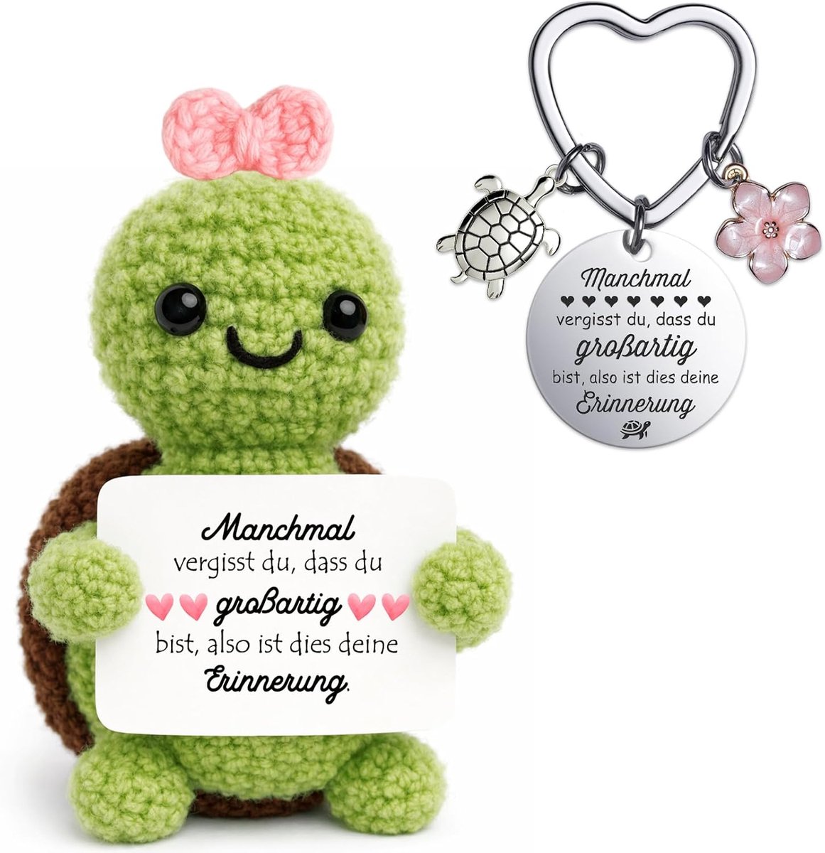 Cadeaus voor vrouwen, moedermakerscadeau, goede verbetering, voor mama, vriendin, zus, echtgenote, Pasen, positieve schildpad met geluksbrenger, sleutelhanger
