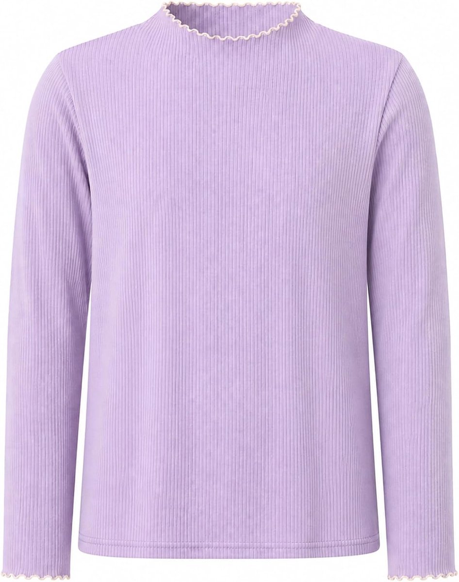 Thermoshirt Meisjes Lange Mouwen Thermoshirt, Basic Halve Rolhals Top Stretch Thermo Lange Mouwen Shirts Effen Casual Warm Ondershirt voor 7-13 jaar
