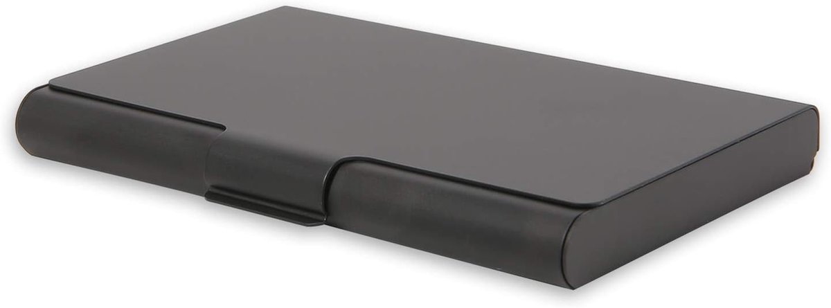 Creditcardhoezen, aluminiumlegering, visitekaartjeshouder, kleurrijke tassen-visitekaartjes-etui, creditcard-ID-kaart, zakelijke kaarthouder voor dames en heren., zwart