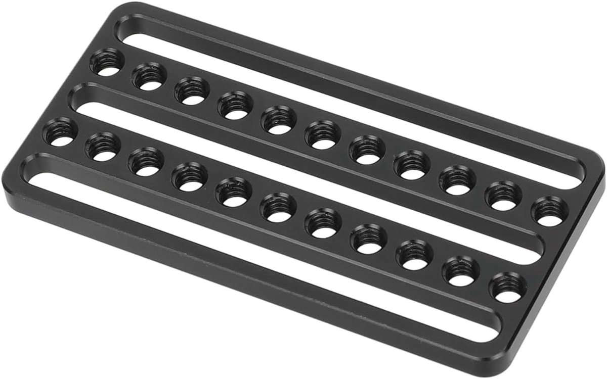 Cheese mounting plate 1/4"-20 draad - aluminium - met sleuven - voor camera montage