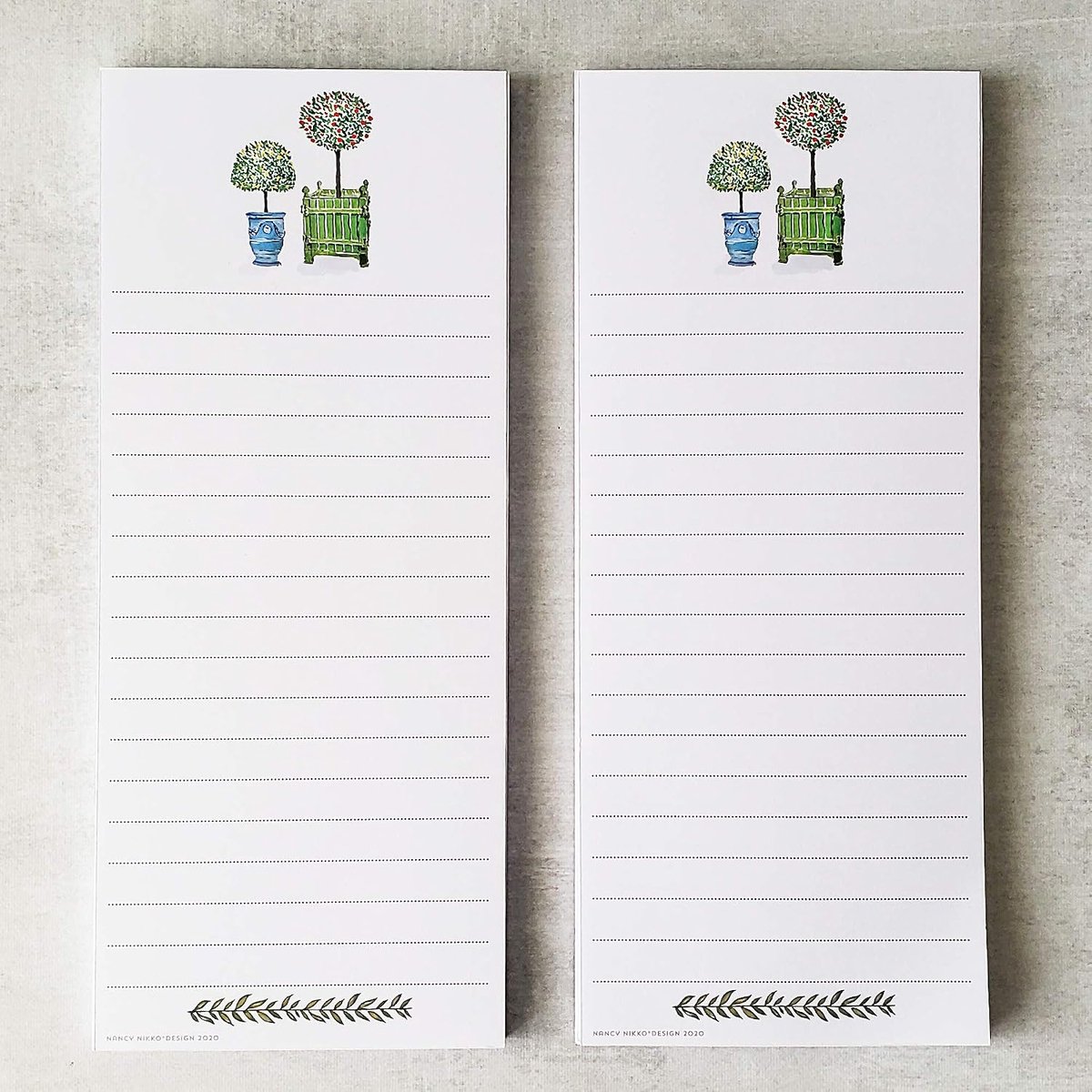 Topiary Koelkast Notepads - SET VAN TWEE PADS