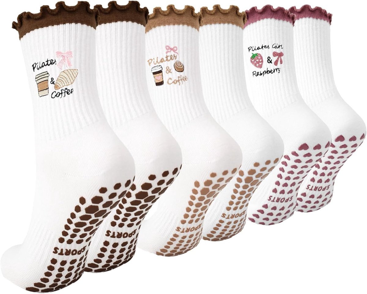 Sokken, yoga-stoppersokken voor dames, Reformer Pilates antislip sokken, antislip ABS-sokken, Grip/Grippy Socks Pilate met noppen, outfit accessoires