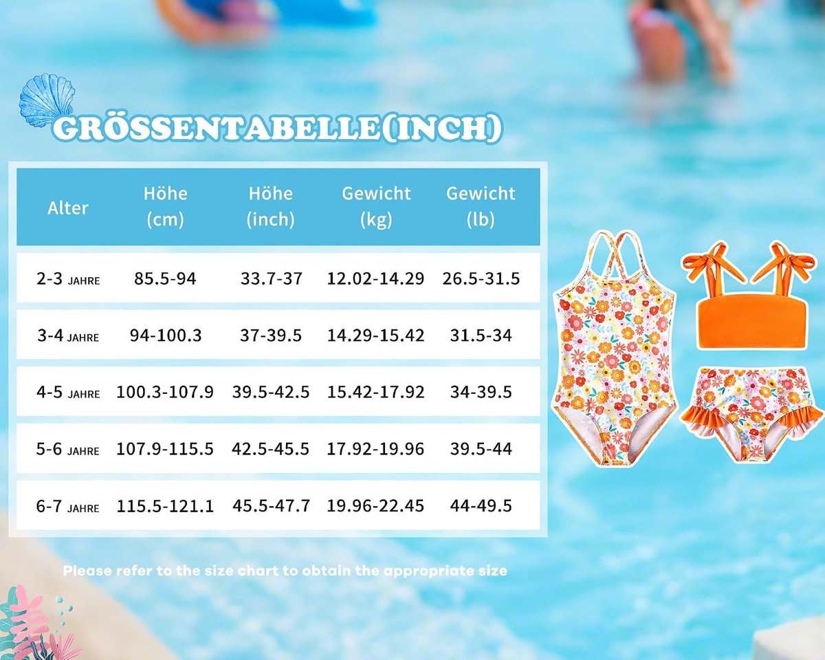 Badpak voor meisjes, eendelig badpak, bikiniset, twee sets badmode, zwemkostuum, strandbadpak voor kinderen van 2-7 jaar