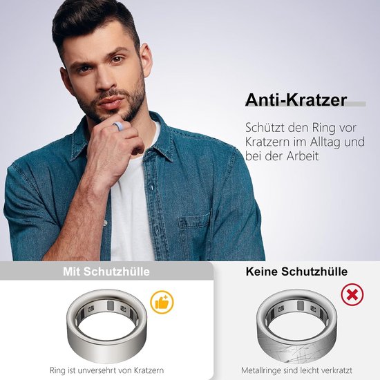 8 Pack Silicone Beschermende Case voor Oura Ring Gen 3/4 en Ultrahuman Ring (Maat S voor 4/5/6/7) — afbeelding 3
