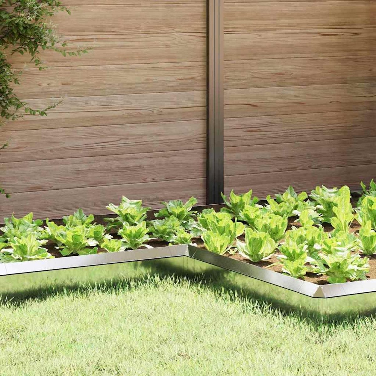 4 stuks slakkenafweer van verzinkt staal 10 x 10 x 25 cm - robuuste tuinbarrière voor plantenbedden