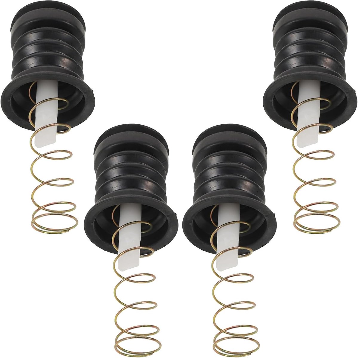 4 Sets Universele Wasmachine Afvoerklep Plug met Veer Warmtebestendig Rubber Afvoerventiel voor Was-droogcombinaties Lekvrije Drainage Snelle Waterafvoer