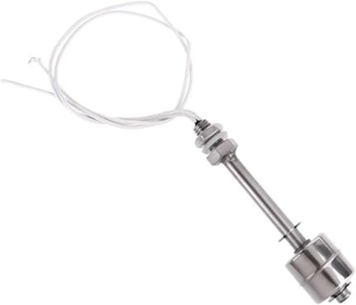 Drijvende schakelaar, verticale vloeistofwaterniveausensor, L100mm roestvrijstalen vlotterschakelaar gebruikt voor pomp/indicator/alarm/elektrische/drainage/niveauregeling