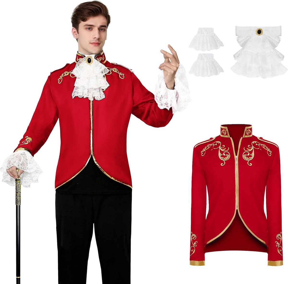 gothic, blazer, steampunk, jas, middeleeuwse smoking voor heren, voor Halloween, retro cosplay