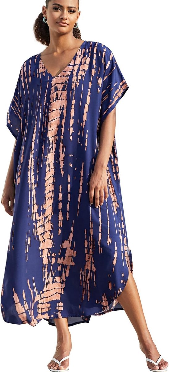 Kaftan Boheemse strandkimono badpak cover-up plus size jurk voor vrouwen