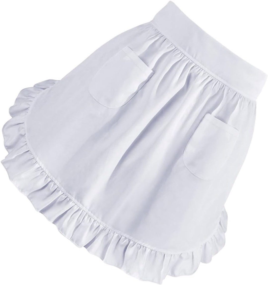 Schort, Serveerster Schort, Oberschort Met 2 Zakken Voor Vrouwen, Keuken, Restaurants, Wit