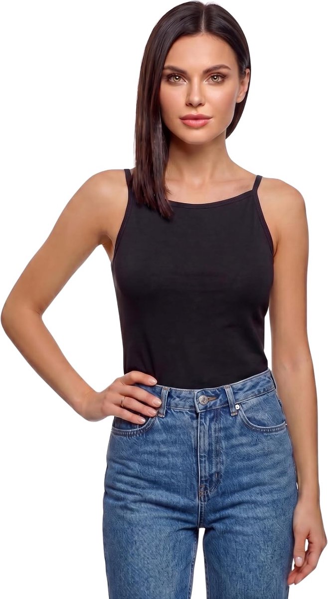 O-day Coconuda Tanktop voor dames, bi-elastisch, brede schouders en smalle schouders, nauwsluitend, S-XL