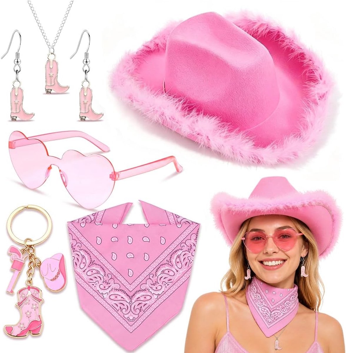 6-in-1 Cowgirl Set voor Dames Western Kostuum