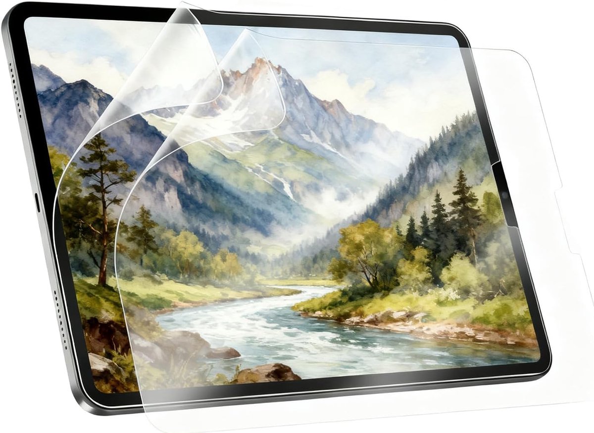 Displaybeschermfolie voor iPad Air 5/4 10,9 inch en iPad Pro 11 inch (2022/2021/2020/2018), PET-displaybescherming van mat, anti-reflectie, HD, oppervlak als papier voor tekenen en schrijven, 2 stuks