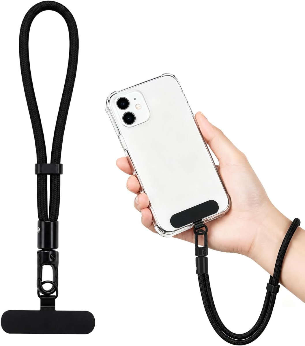 Polsband voor telefoon: Verstelbare polsband met 360°-rotatie voor smartphones en iPhones