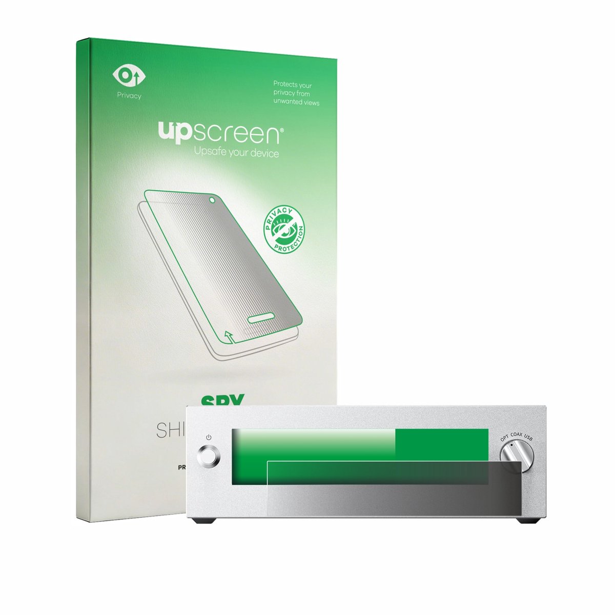 upscreen - privacy screenprotector voor FiiO Warmer R2R - Folie Beschermfolie Blauwlichtfilter