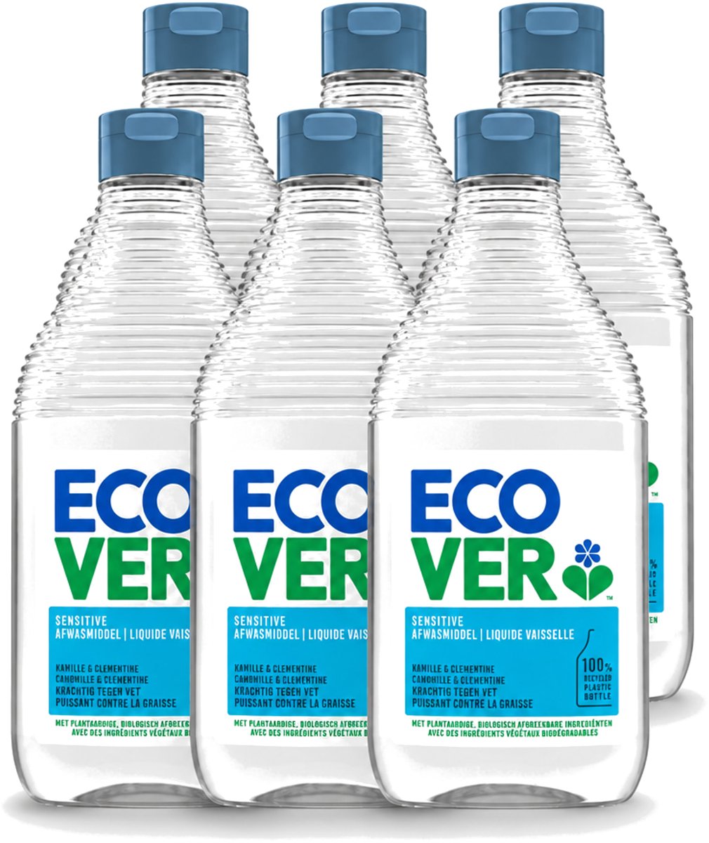 6 x Ecover - Afwasmiddel - Kamille & Clementine - 950 ml - Voordeelverpakking - 6 stuks
