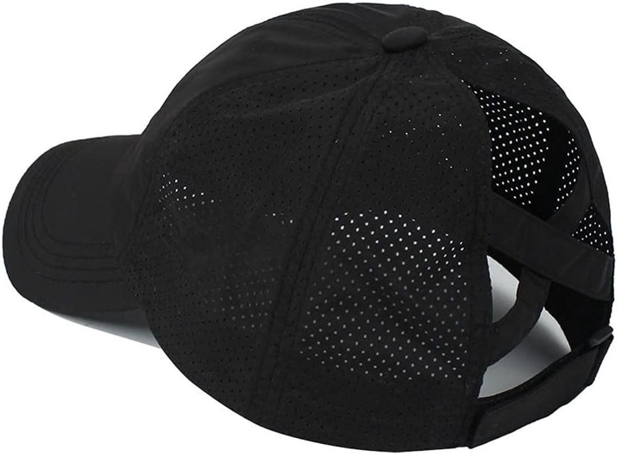 Honkbalpet dames mesh paardenstaart baseballhoed ademend zonnehoed zonnehoed sneldrogende hoed eenheidsmaat hoofdomtrek 56-58 cm