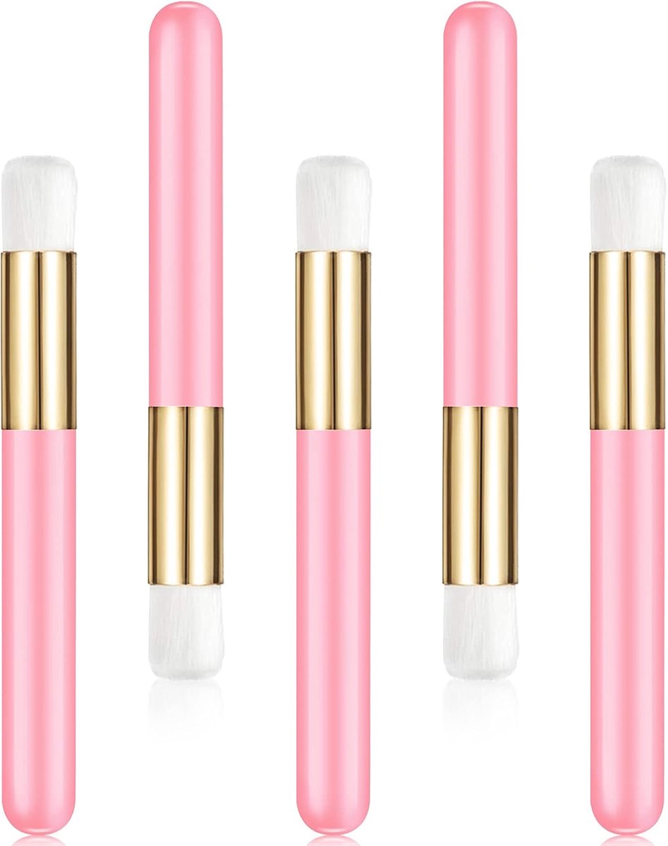 5 Stuks Lash Shampoo Borstel Neus Porie Diepe Reiniging Borstel Peel Off Mee-eter Borstel Remover Tool Wimper Extensions Cleanser Borstels Cosmetische Borstels Wasborstel voor Gezichtsreiniging, Roze