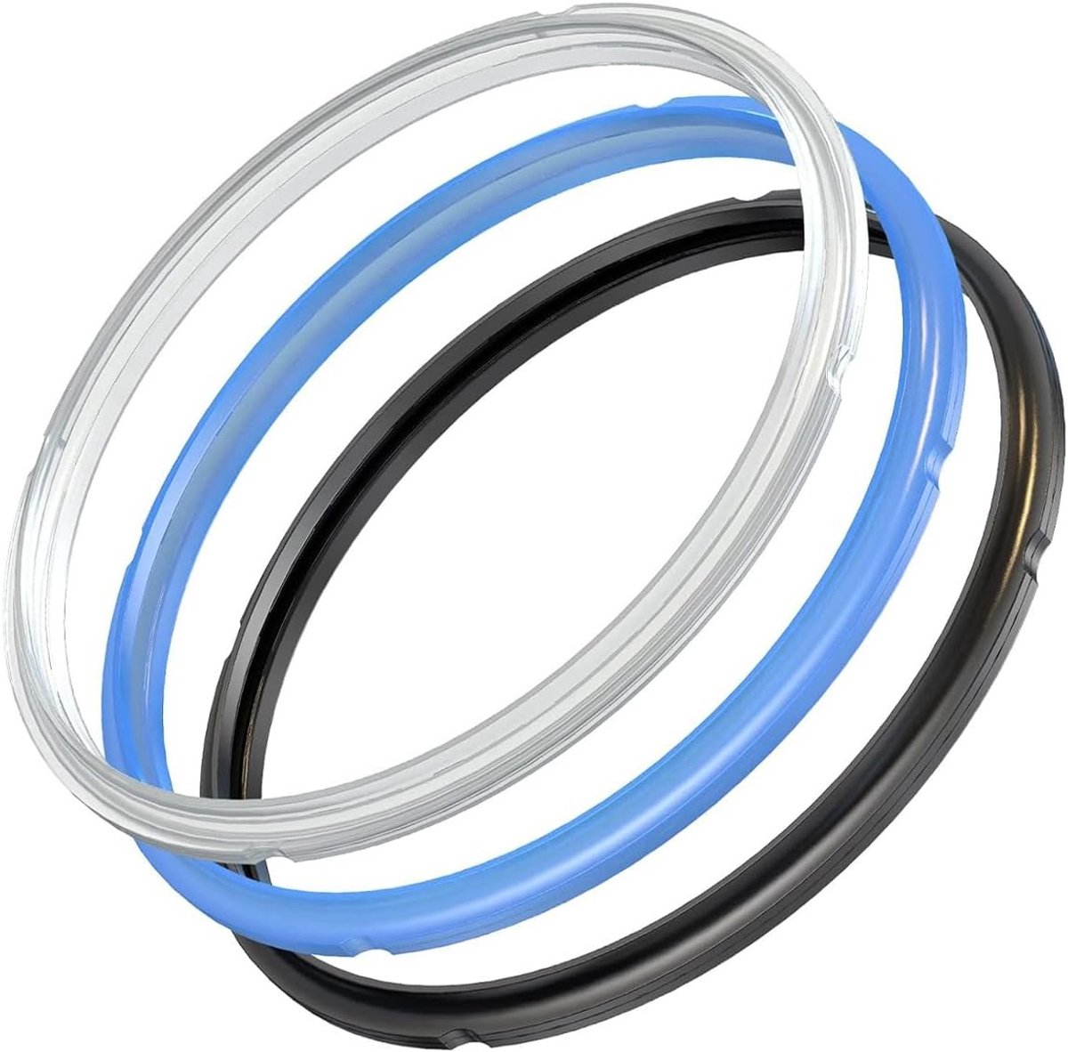 3PCS Silicone Stoomring voor Elektrische Snelkookpan - Vervangende Sealing Ring voor 5.7L Instant Pot, Duurzaam en Flexibel Accessoire
