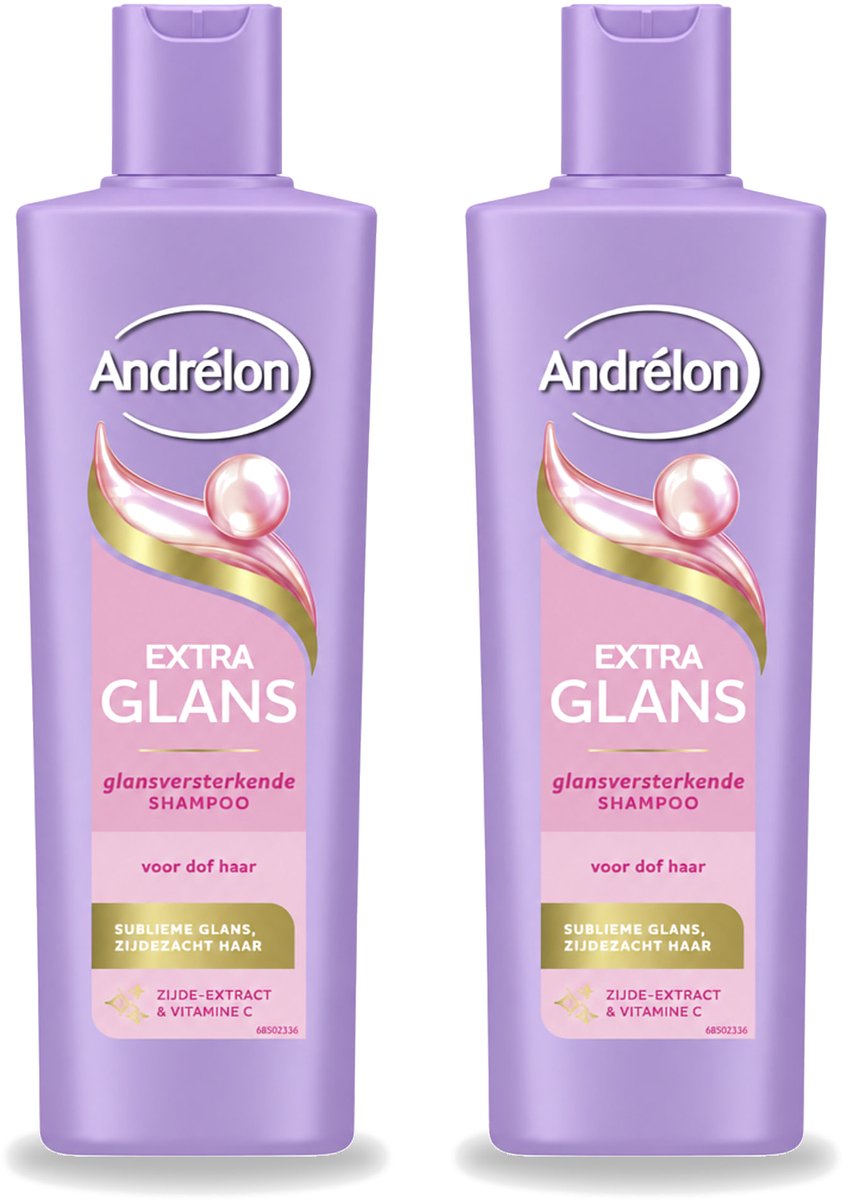 2 x Andrélon – Shampoo – Extra Glans – 250 ml - Bulkverpakking - 2 stuks