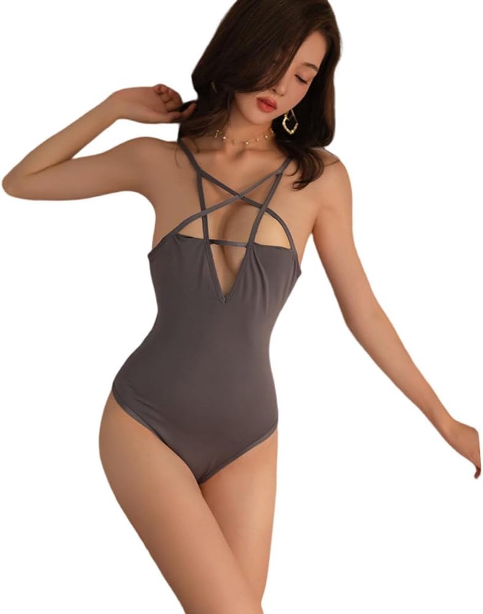 Cosplay jarretel elastische jumpsuit anime schattig strak ondergoed