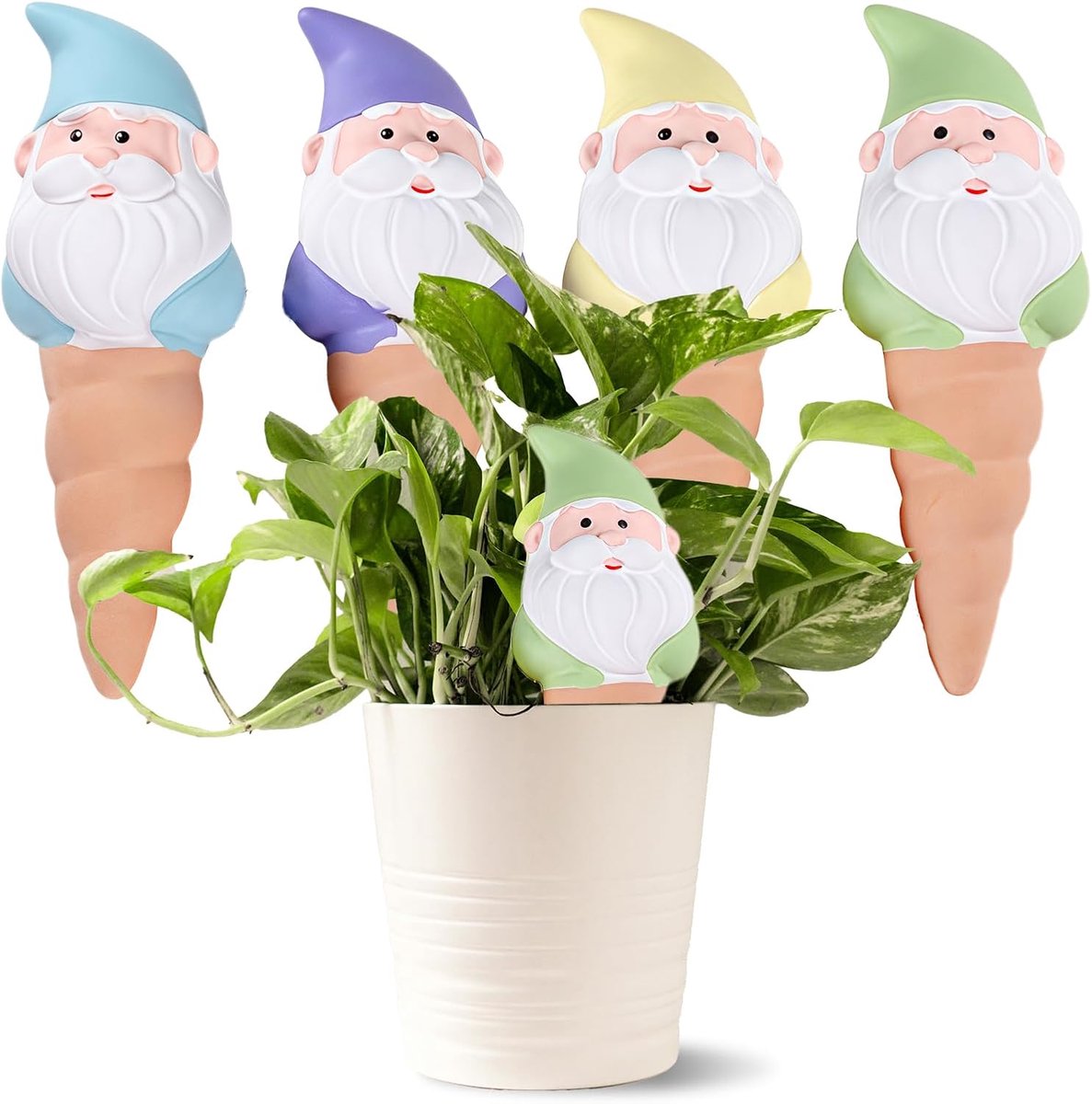 bewateringspikes - zelfbewaterende plantenbak, 100 ml bewateringsapparaten voor binnen en buitenplanten, automatische plantenwaterer, vakantie bewateringsstokken (4-pack, Goblin