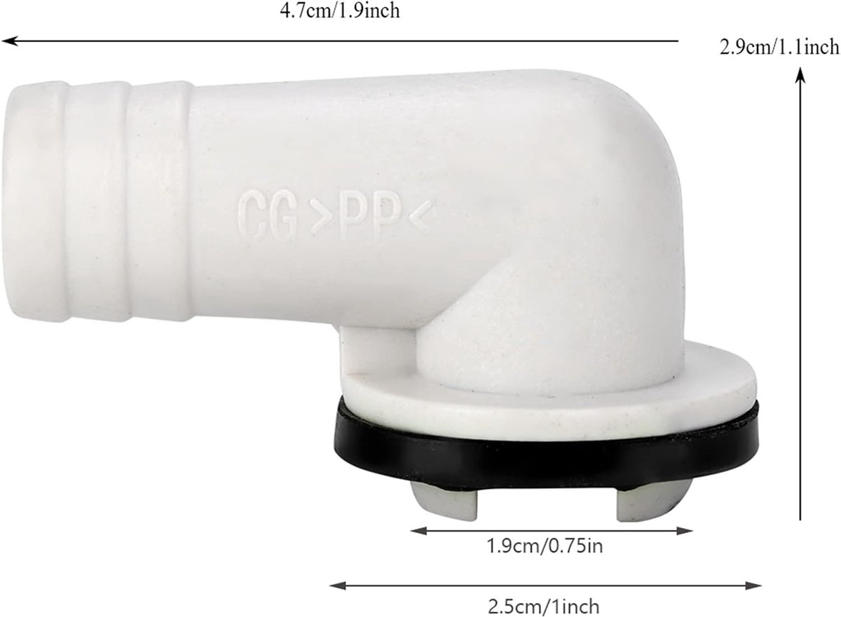 Airco afvoerslang connector, flexibele buis met ring, lekvrij en betrouwbaar voor mini-split en raamunit