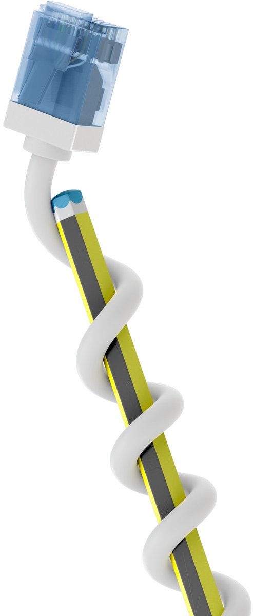 Image of Goobay ultraflexibele CAT 6A netwerkkabel U/UTP met korte RJ45-stekkers en koperen geleider, AWG 32, 0,25 m, wit